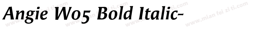 Angie W05 Bold Italic字体转换